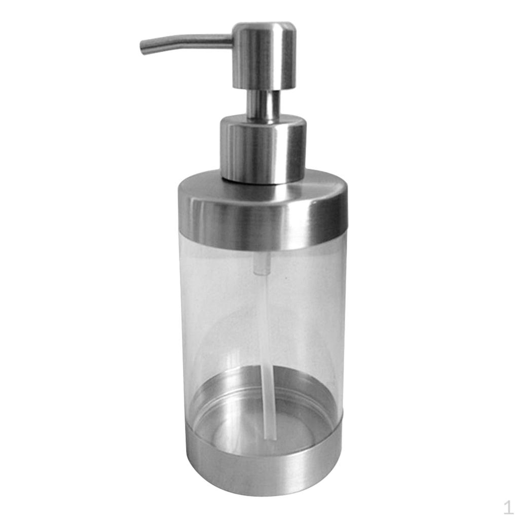 350ml Clear Hand Soap Dispenser Bathroom Lotion Pump Bottle Liquid Container