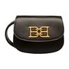 Emblem Series Metal Logo Classic Vintage Leather Waist Bag Clutch Shoulder Crossbody Mini Women Bags Black 6300058