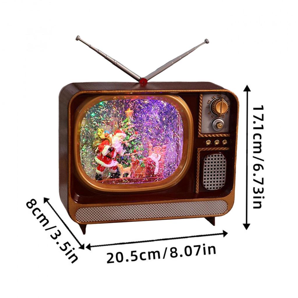 Christmas Musical Box New Year Gift with 8 Songs Battery or USB Powered Decoration for Table Centerpiece Office Cabinet Decor