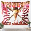 Dragon Tapestry Wall Hanging Western Wild Animal Room Decor Tapestries Kids Boys,Green Blue Purple Aurora Polyester Wall Blanket