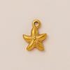 18K Gold-Plated Stainless Steel Seashell, Star, and Turtle Pendants – Trendy European & American Style Jewelry.