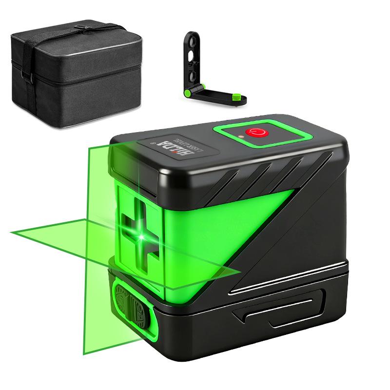 High-Precision Mini Portable 2-Line Green Laser Level Projector