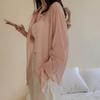 Back Slit Oversized Linen Shirt (5 COLOR)