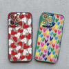 Cute Little Hearts Print Phone Case For iPhone 14 13 12 11 Pro Max Mini 15 Pro Max XS XR X 7 8 15 Plus SE 2020 Shockproof Cover