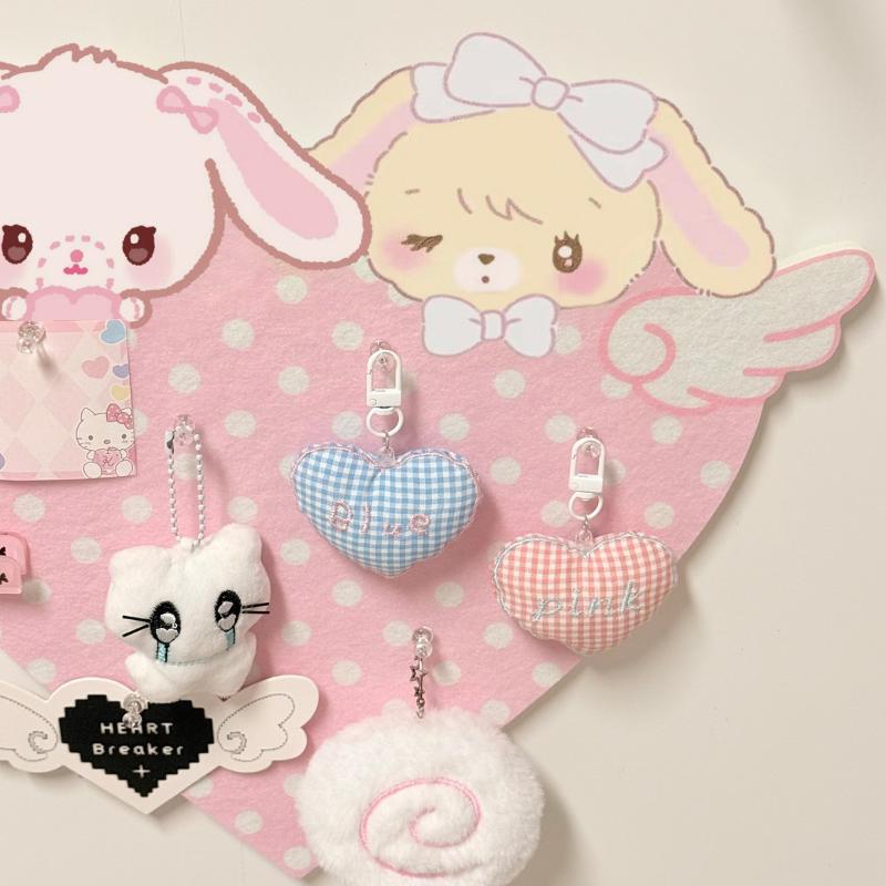 

1Pc Cute Cartoon Bunny Felt Decoration Cork Board Wall Photo Message Board Wall Punch-free No Damage The Wall Room Decoration розовый