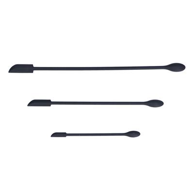 3pcs Spatula Food Grade Silicone Double Head Fruit Jam Cream Makeup Spatula for KitchenBlack