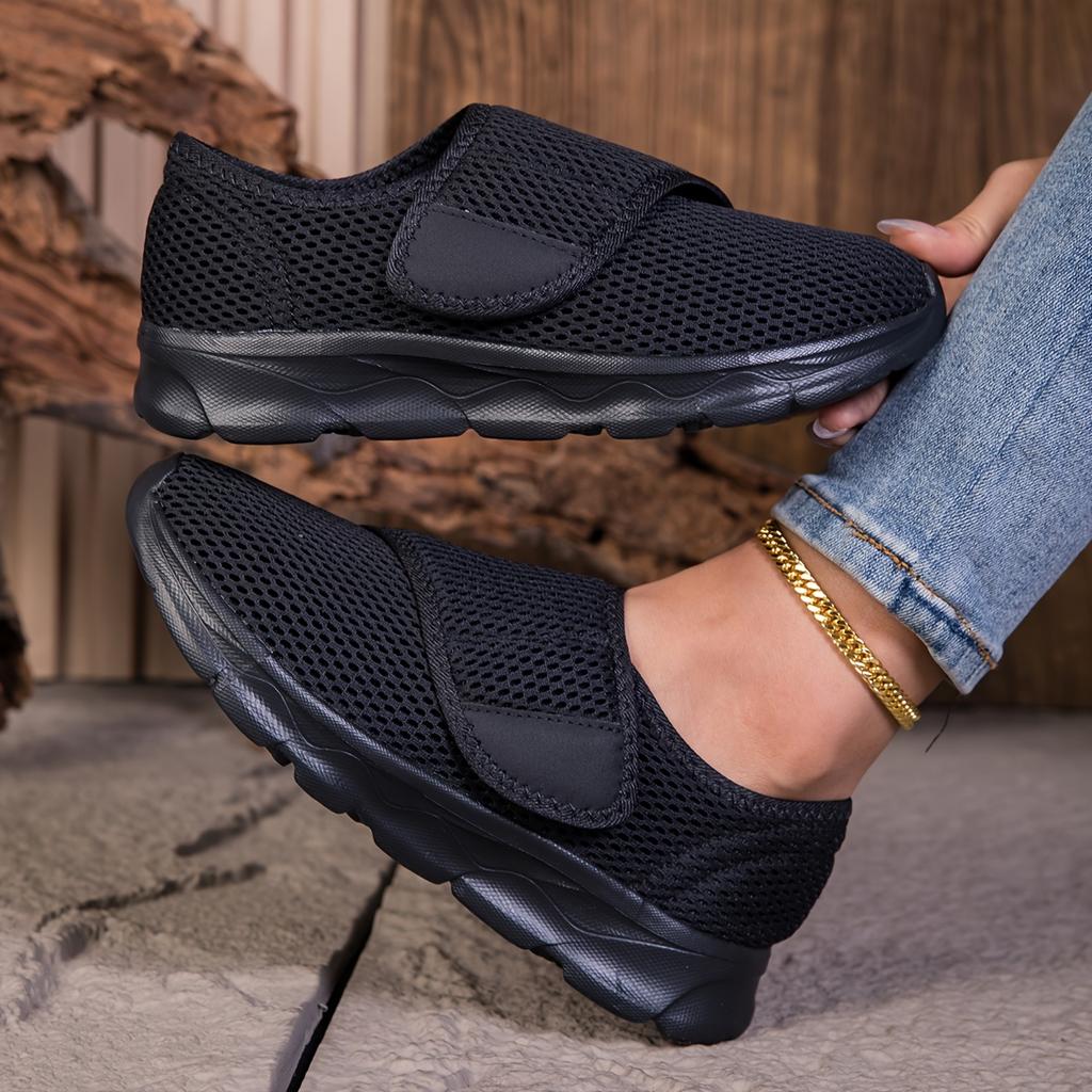 Women's Orthopedic Walking Shoes for Wide Feet & Swollen Feet - Adjustable Straps, Soft Fabric Upper, Breathable -Friendly Sneakers with MD Sole