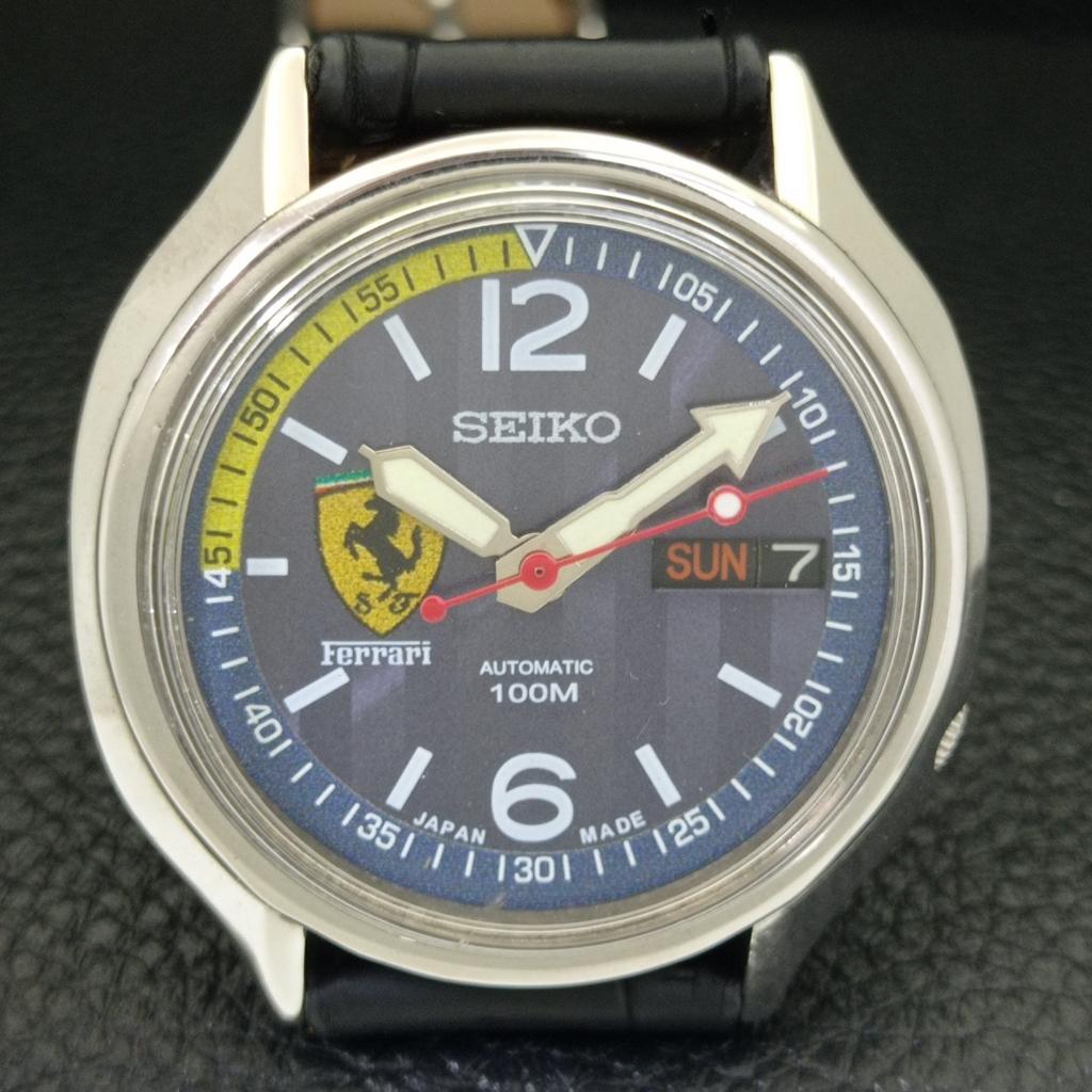 SEIKO AUTOMATIC VINTAGE JAPAN 7019A MENS FERRARI DIAL WATCH a700480-5