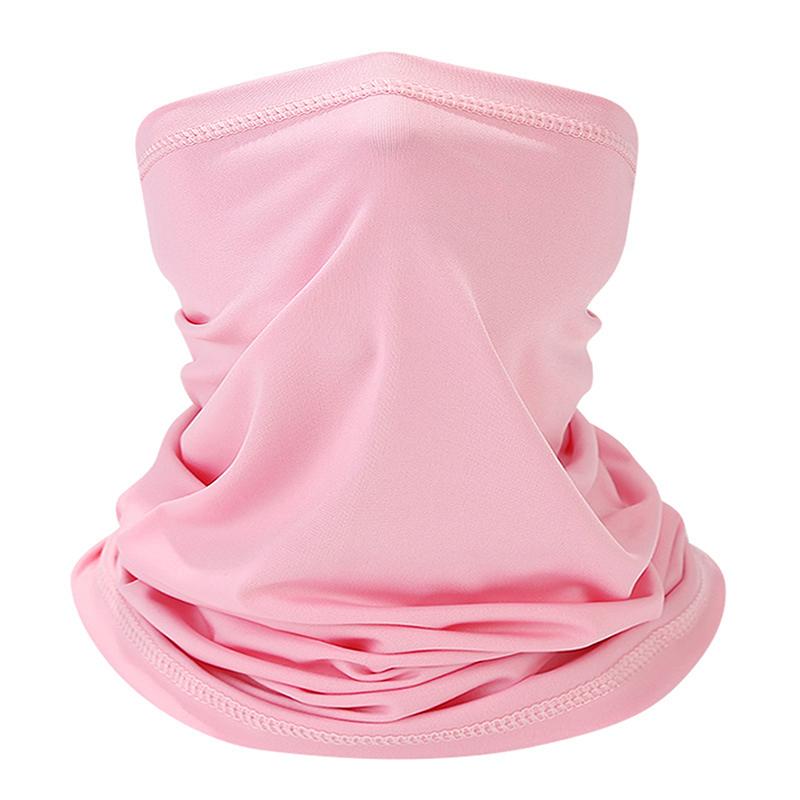 

1 шт. Пыленепроницаемый однотонный головной платок для пеших прогулок, езды на велосипеде, рыбалки, защита лица, бандана, дышащий гейтор для шеи для мужчин и женщин розовый