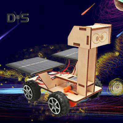 DIY Solar Artificial Satellite Model Kit Educational Handmade Wooden Puzzle Moon Rover Sundial Model Kids Science Exploration Projects STEM Toy