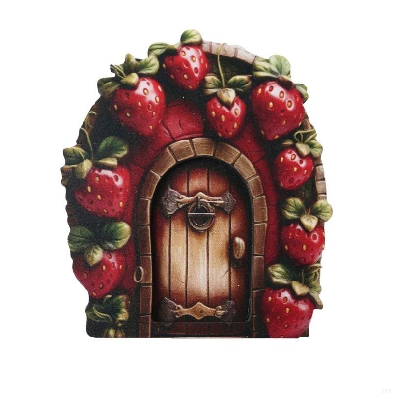 Miniature Fairy Garden Accessories Fairy Door for Tree Garden Sculpture Lawn X3UC