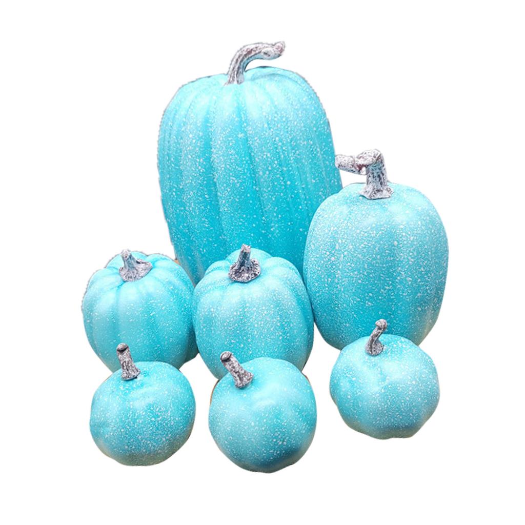 7 Pcs Artificial Pumpkin Cute Lifelike Foam Pumpkins for Autumn Holiday Decor