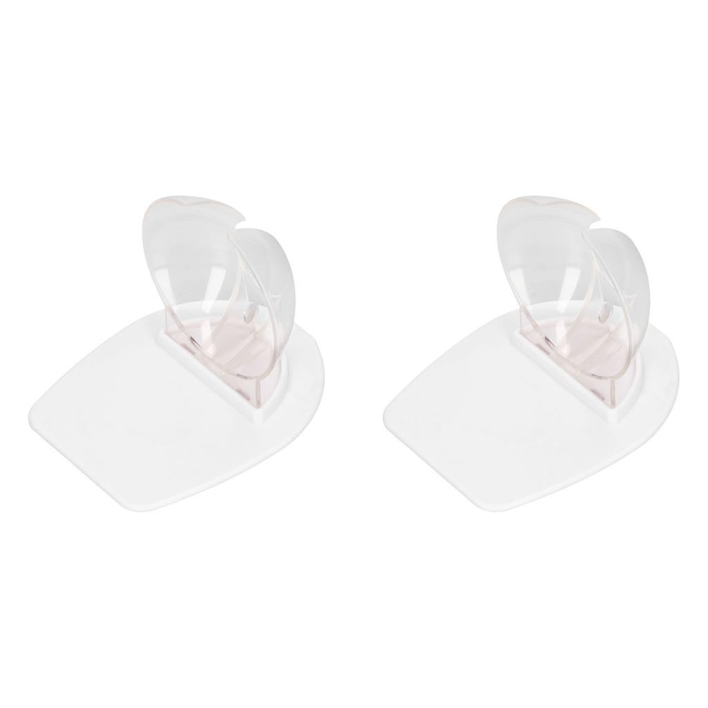 2Pcs Shower Wine Holder Transparent Plastic Simple Compact Easy Mounting Wine Glass Holder for