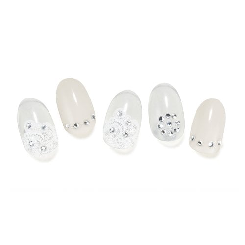

[Glambux] Self Gel Nail Sticker Art 17 - White Lace