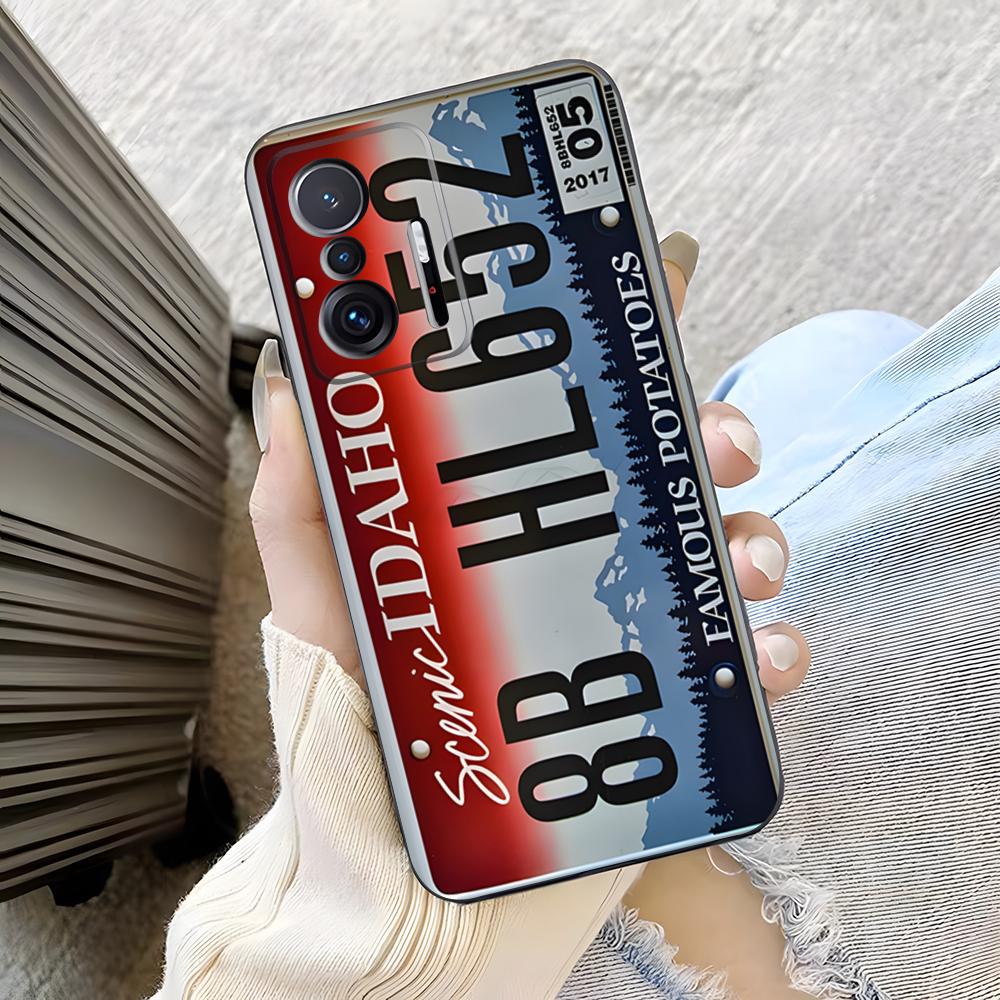 

Retro License Plate Design Phone Case For Xiaomi Poco M7 M6 M5 M4 4g 5g F7 F6 X7 X6 X5 Ultra Pro Silicone Cover Poco F5