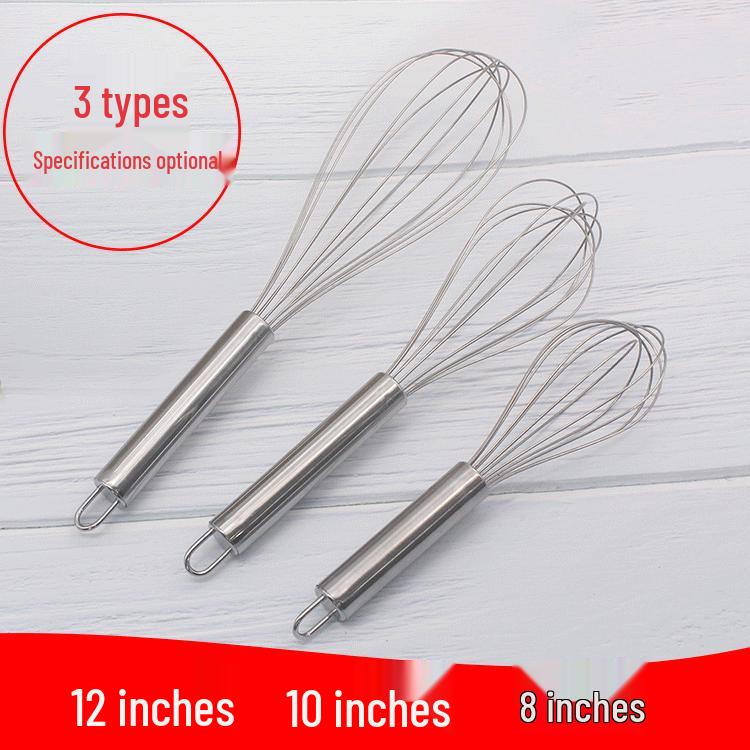 Stainless Steel Handheld Whisk - Egg Beater & Cream Whipper