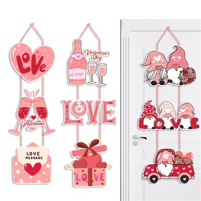 2024 Valentine's Day Party Decoration Door Hanging Home Windowsill Patio Decoration Large Love Gnome Pendant