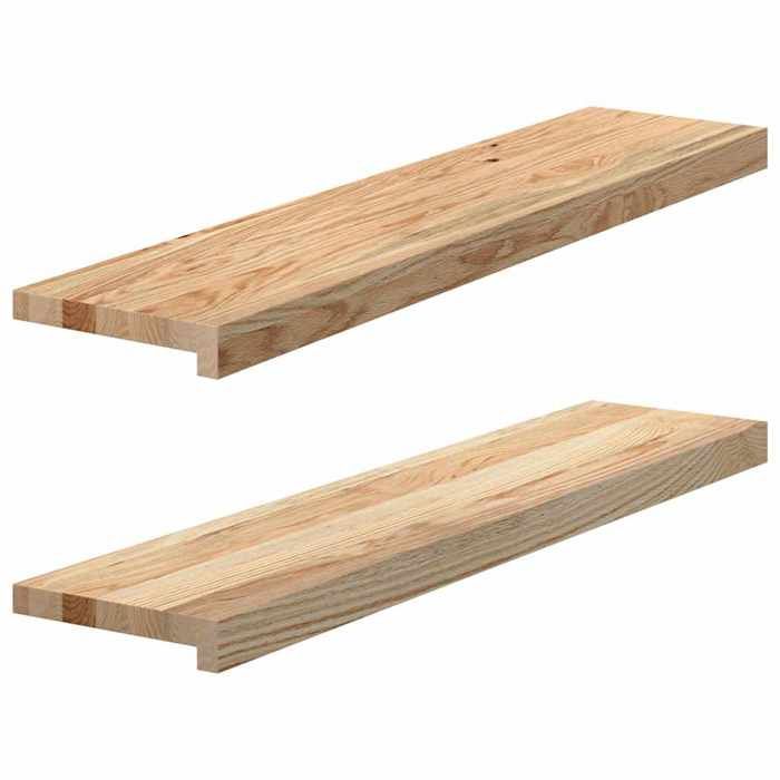 VidaXL Appuis de fenêtre 2 pcs non traité 90x20x2 cm bois chêne massif 4009095