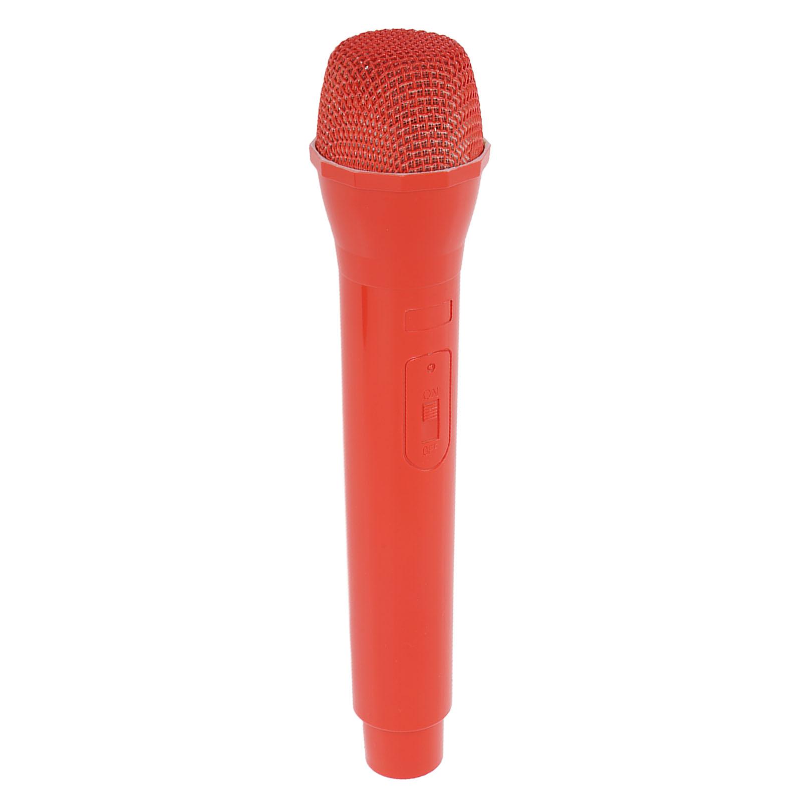 

Microphone Toy Portable Bottom ABS Plastic Microphones Props for Performance Interview