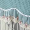 Romantic Lace Washing Machine Cover Dust Proof Dryer Cover Embroidered Flower Home Decoration Protective Covers Drum Washing Machine Sunscreen Cloth