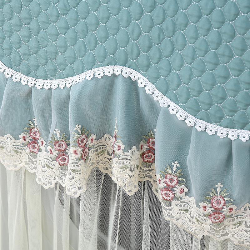 Romantic Lace Washing Machine Cover Dust Proof Dryer Cover Embroidered Flower Home Decoration Protective Covers Drum Washing Machine Sunscreen Cloth