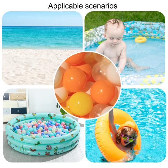100Pcs Children's Toy Balls Odor-free Elastic Safe Thickened Large Size Color Cognition Multicolor Macaron Color Pit Balls Swimming Pool Toy