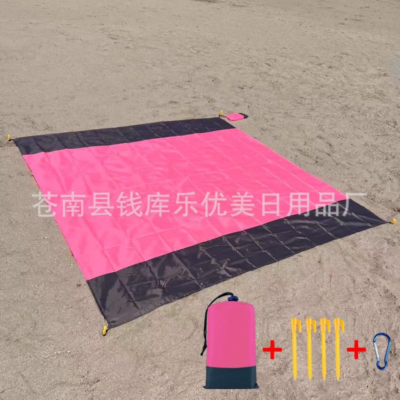 Waterproof Foldable Picnic Blanket Camping Beach Outdoor Use 210x200cm With Sandbags 2-4 Person