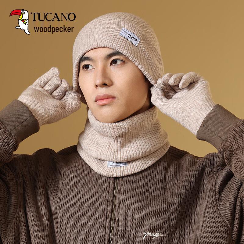 Woodpecker Winter Hat, Scarf & Gloves 3-Piece Set