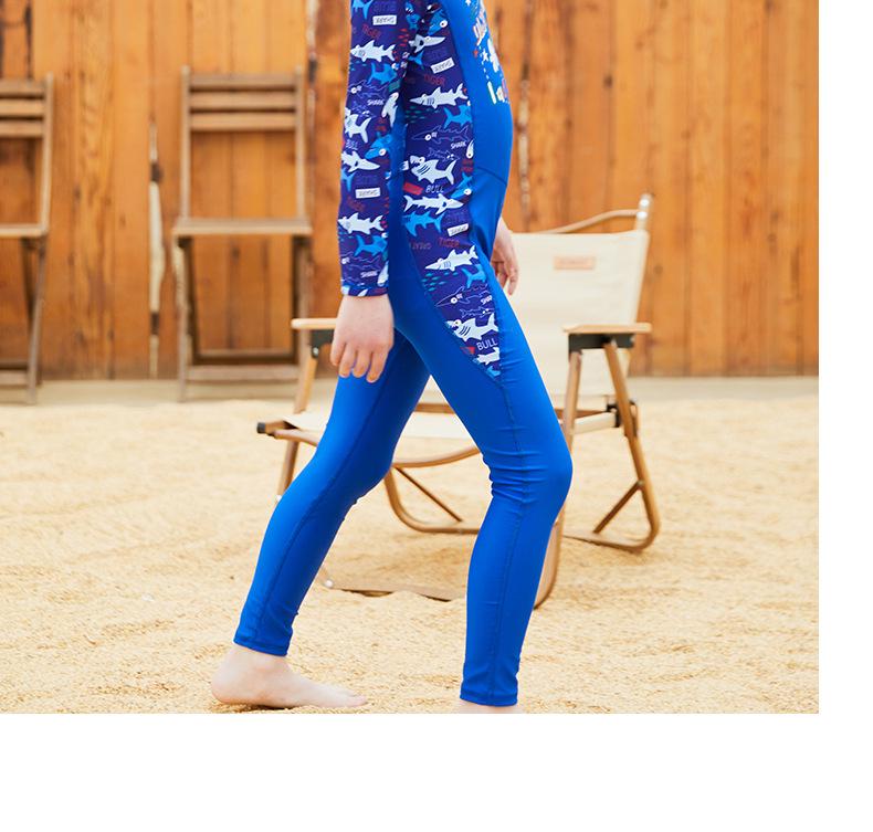 Costum de surf nou pentru băieți cu mânecă lungă, dintr-o singură piesă, cu uscare rapidă și protecție solară pentru copii