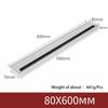 1Pcs Length 80mm-1000mm Aluminum Alloy Hole Cover Furniture Office Ventilation Hole Plug Desktop Hardware Black/Silver