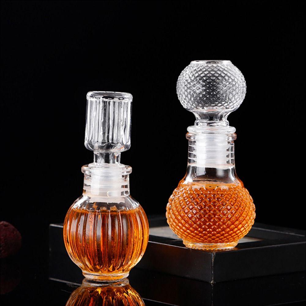 1Pcs With Screw Cap Whiskey Decanter Spirit Alcohol Liquor Glass Bottle Mini Wine Bottle