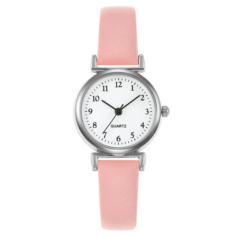 Stylish Women's Quartz Watch with Leather Strap & Digital Scale