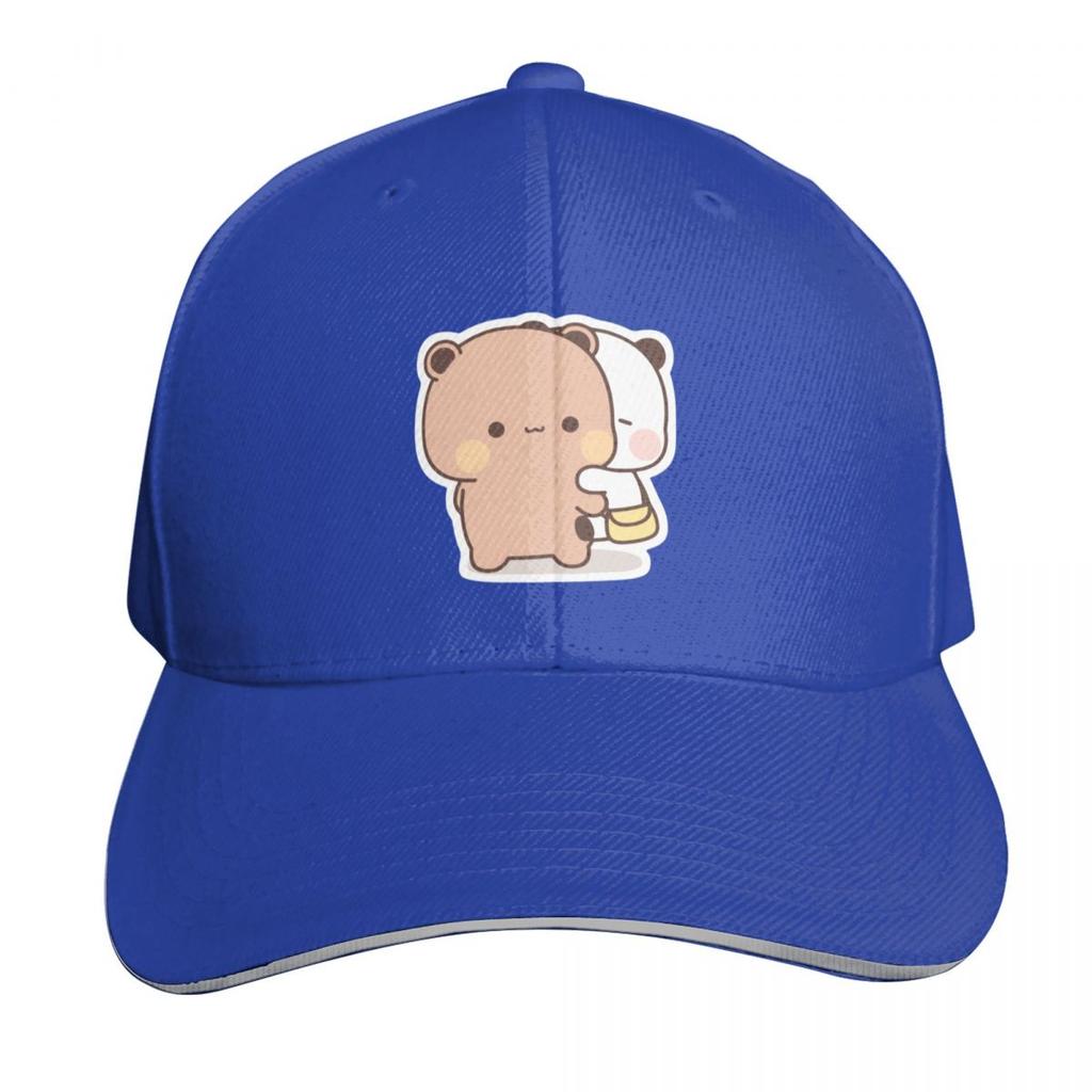 DuDu Bear Carrying His Love BuBu Panda Baseball Cap Military Tactical Cap Anime Fun Hats Hood Unisex Golf Wear Womens