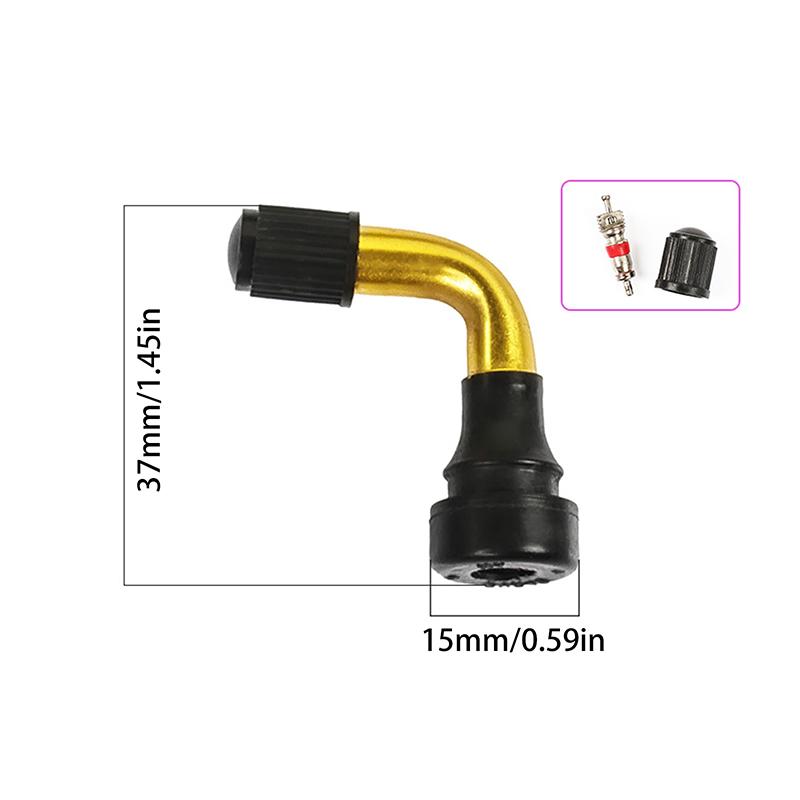 4 Stück Auto-Ventilschaft 90-Grad-Winkeladapter Radreifen Schlauchlose Ventilschaftkappen Auto Motorrad Zubehör Radreifen & Teile