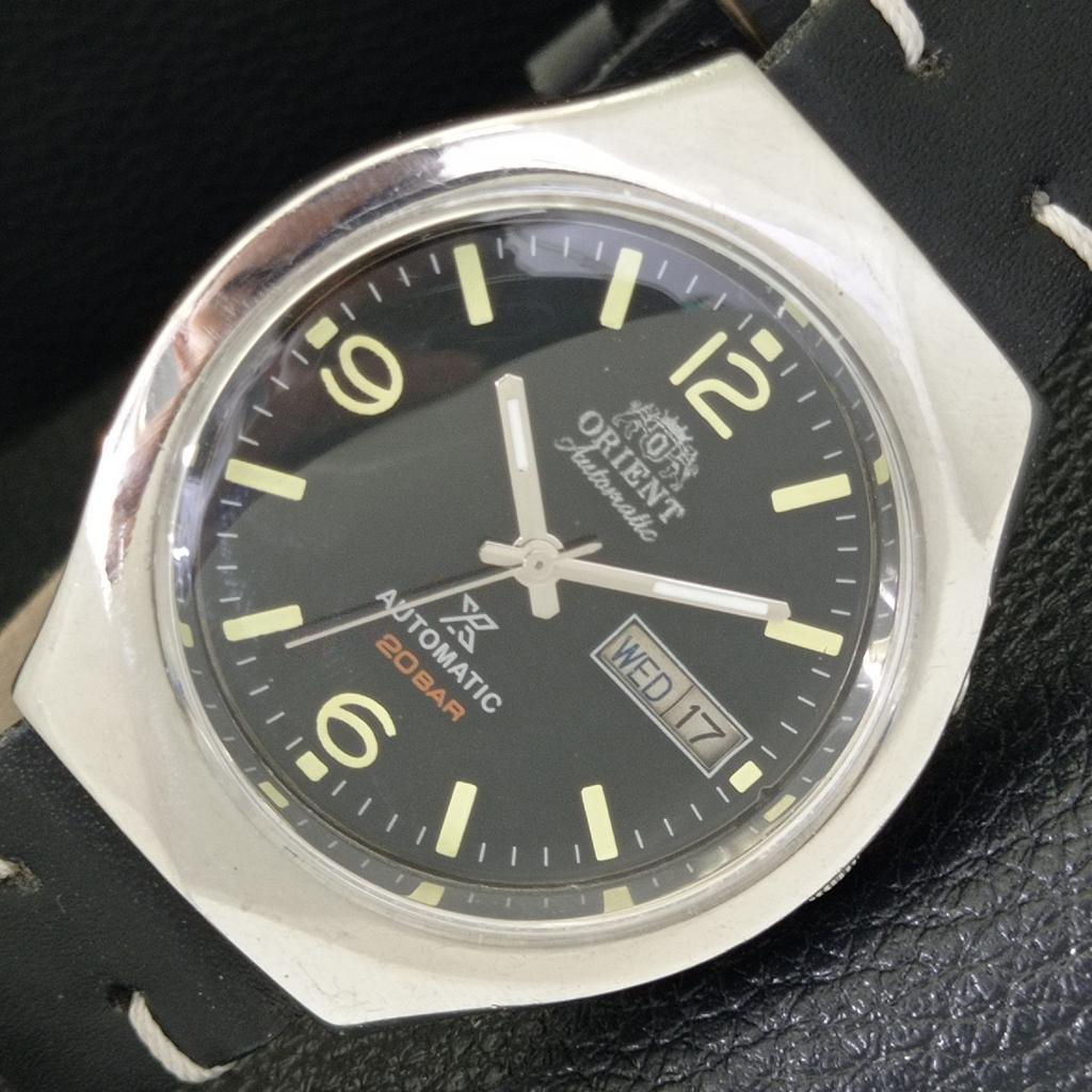 

ВИНТАЖНЫЕ МУЖСКИЕ ЧАСЫ ORIENT AUTOMATIC 46941 ЯПОНИЯ С ЧЕРНЫМ ЦИФЕРБЛАТОМ a700715-5 R204-a700715