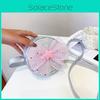 Round Shoulder Sequined Crossbody Bag Bow Five Pointed Star Decoration For Kids