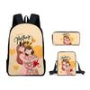 Iconic Kotaro Lives Alone Anime 3D Design 3pcs/Set pupil Learner Bags Everyday Laptop Everyday Backpack Sling Carry Tote Pencil Pouch