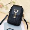 Korean Style Phone Crossbody Bag Trendy Textured Shoulder Purse for Women