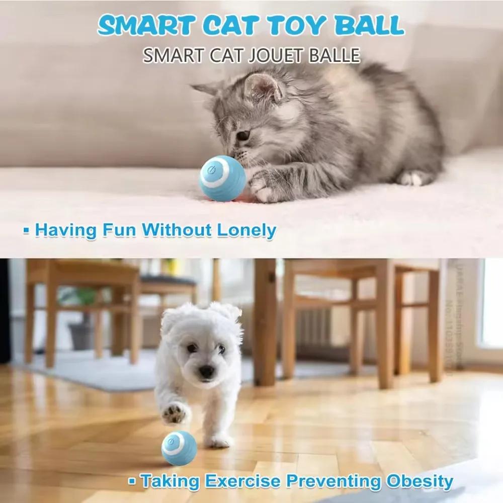 Cat Interactive Ball Toy Automatic Rolling Ball Rechargeable Intelligent Pet Interactive Toy Cat Smart Toy Mobile Cat Toy