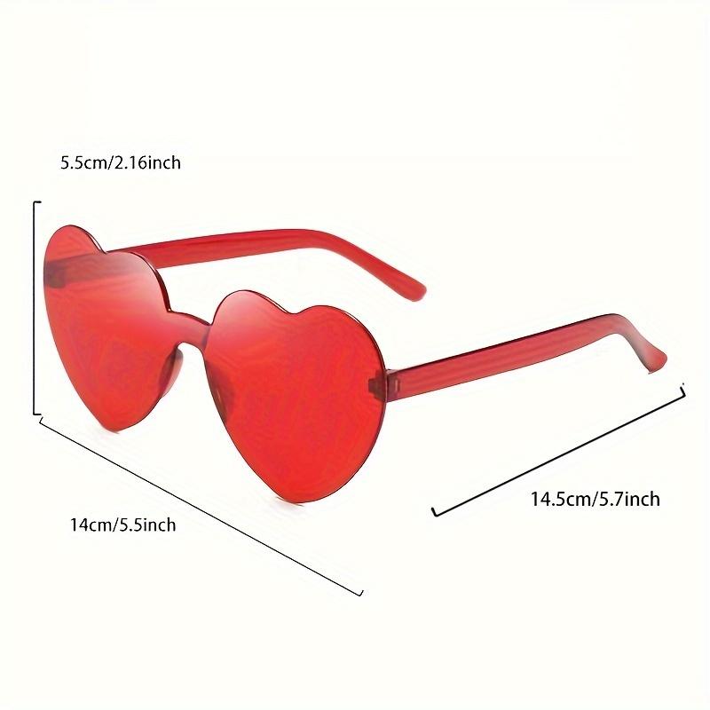 30 Pairs Per Set Heart Shaped Sunglasses Cute Rimless Solid Color Beach Vacation Shades Women Fashion Design Rave Sun Glasses