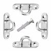 YFFSFDC Rectangular Pad Eyes, 10-Piece Set with 20 Screws, Eye Plate, Stainless Steel Loop, 304 Stainless Steel, M5, Ceiling Hook, U-Shaped, Fixing Ha