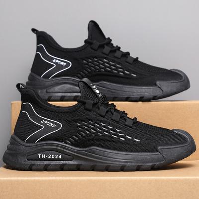 Spring and Summer New Men's Shoes Casual Shoes Mesh Men's Breathable Fly-woven Sports Shoes Running Shoes Men's Shoes