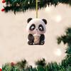 Acrylic Stylish Panda Pendant Whimsical Car Interior Decoration For Keys Bags And