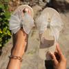 Sommer Hausschuhe Outdoor Strand Flip-Flops Süße Blume Schleife Dekoration Casual Flache Hausschuhe Schuhe für Frauen Slides