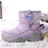 Winter Kids' High-Top Leather Snow Boots - Warm, Thick, Non-Slip Velvet Lining for Boys & Girls