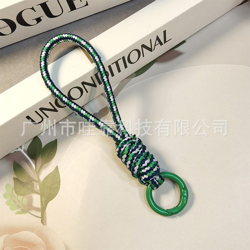 Color-blocked Knotted Mobile Phone Lanyard Creative Short Lanyard Keychain Lanyard Ring Detachable Anti-lost Lanyard 12CM