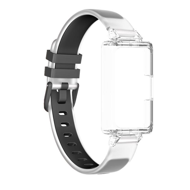 PC Case +Translucent Two Tone Silicone Band For Huawei band 11Pro 11ProNFC