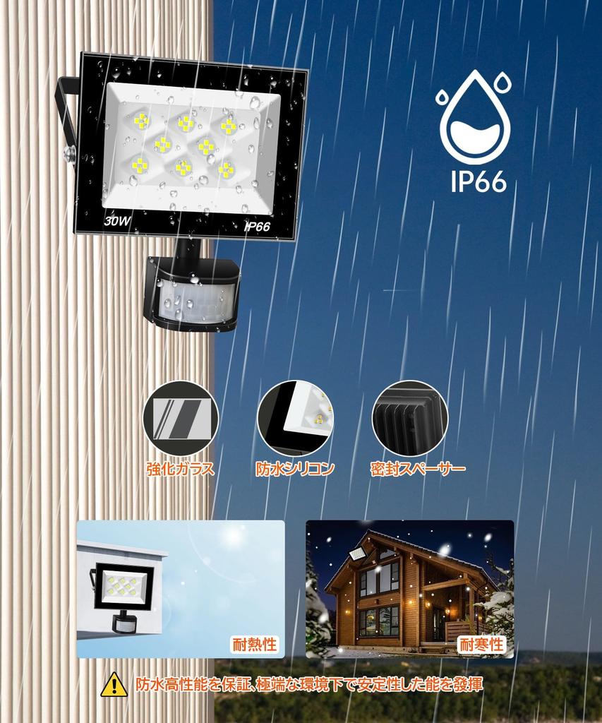[Featured Floodlight with Remote Control] Outdoor Motion Sensor Light, Security Lighting, LED Floodlight, 30W, 4000LM, Ultra-Bright, Always-On
