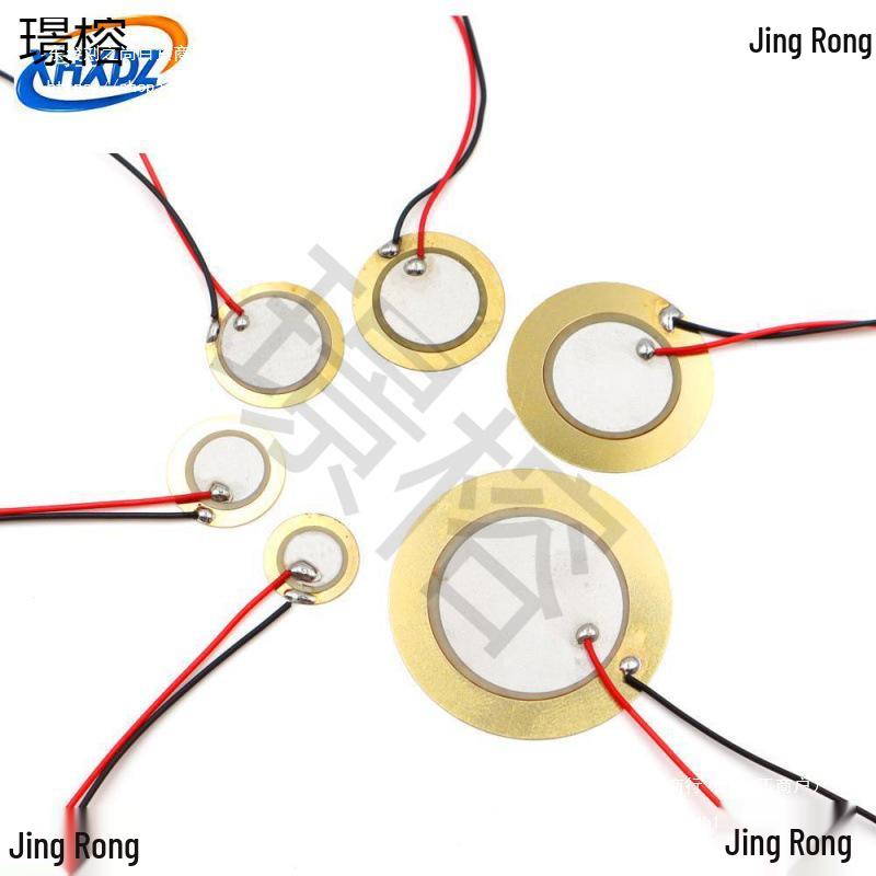 Piezoelectric Ceramic Buzzer with Solder Wire and Aluminum-Copper Sheets, Sizes: 12/15/18/20/27/35/50MM