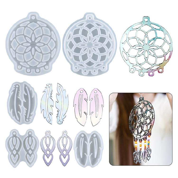 Super Glossy Resin Dreamcatcher Mold Silicone Mould for Craft Keychain Epoxy